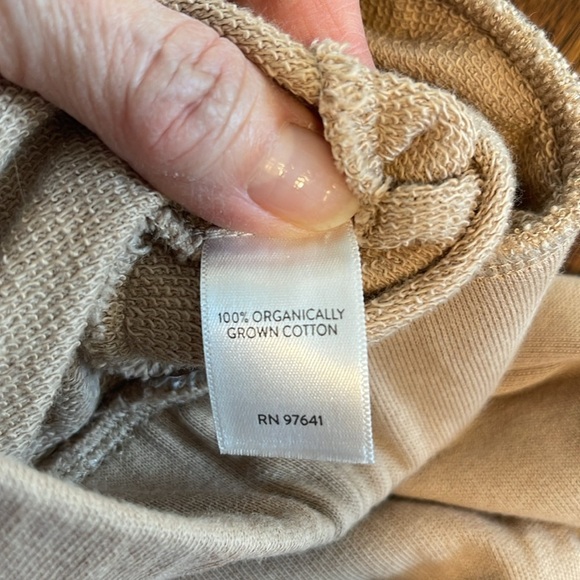 Jjill Pure Jill Tan Cotton Knit Pull On Cropped Wide Leg Pants Petite Large - Picture 9 of 9